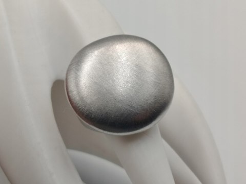 Piękny srebrny damski pierścionek MAT / POŁYSK r. 14 srebro 925 biżuteria