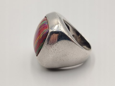 Piękny srebrny damski pierścionek sygnet KAMIEŃ CUDÓW r.16 srebro biżuteria