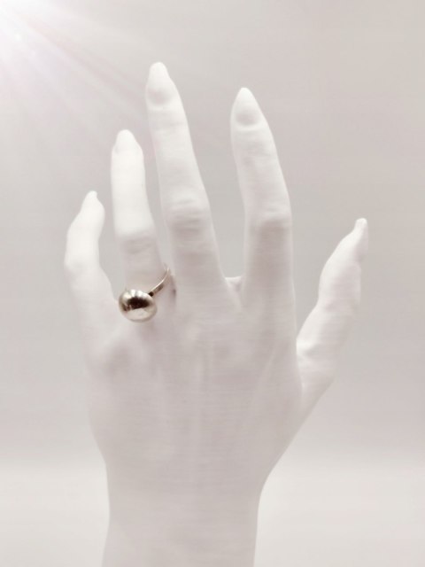 Piękny stary damski srebrny pierścionek KOPUŁKA r.16 VINTAGE biżuteria