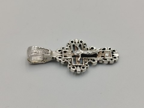 Piękny stary srebrny ażurowy KRZYŻ PRAWOSŁAWNY srebro 925 VINTAGE biżuteria