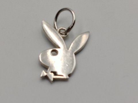 Piękny stary srebrny damski wisiorek/zawieszka KRÓLICZEK PLAYBOYA vintage