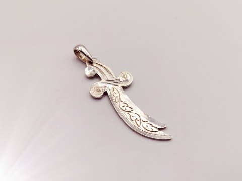 Piękny stary srebrny damski wisiorek/zawieszka MIECZ/SZABLA srebro VINTAGE