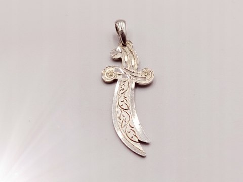 Piękny stary srebrny damski wisiorek/zawieszka MIECZ/SZABLA srebro VINTAGE