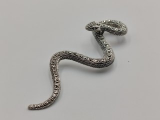 Piękny stary srebrny damski wisiorek/zawieszka WĄŻ/ŻMIJA biżuteria VINTAGE