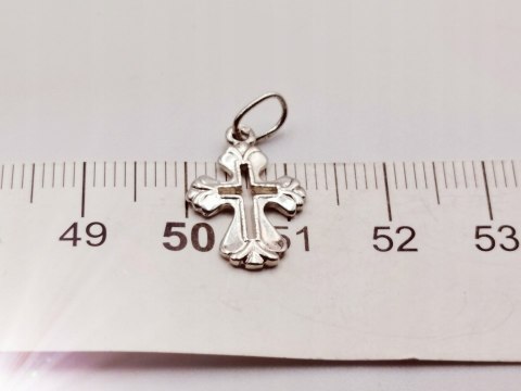 Piękny stary srebrny wisiorek/zawieszka ażurowy KRZYŻYK srebro 925 VINTAGE