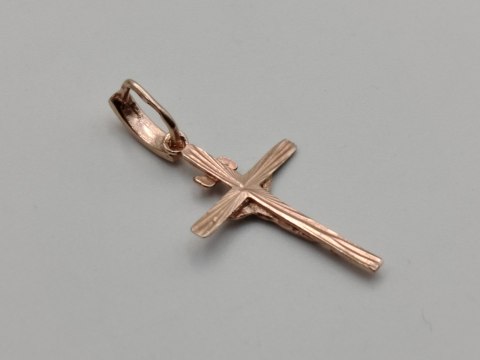 Stary srebrny wisiorek/zawieszka KRZYŻYK srebro pozłacane VINTAGE biżuteria