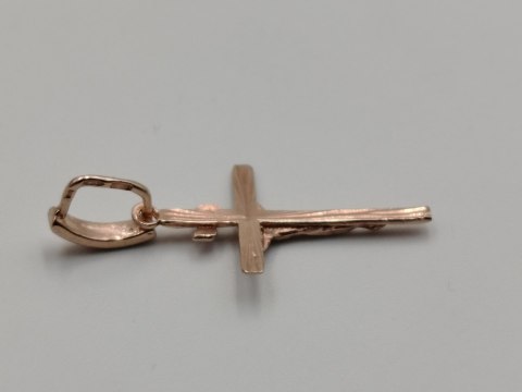 Stary srebrny wisiorek/zawieszka KRZYŻYK srebro pozłacane VINTAGE biżuteria