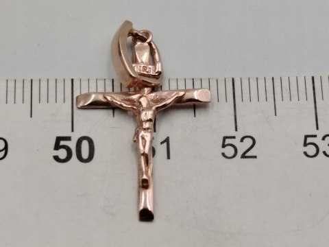Stary srebrny wisiorek/zawieszka KRZYŻYK srebro pozłacane VINTAGE biżuteria