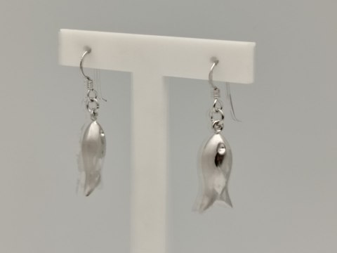 Piękne srebrne damskie kolczyki RYBKI, RYBY srebro 925 biżuteria VINTAGE