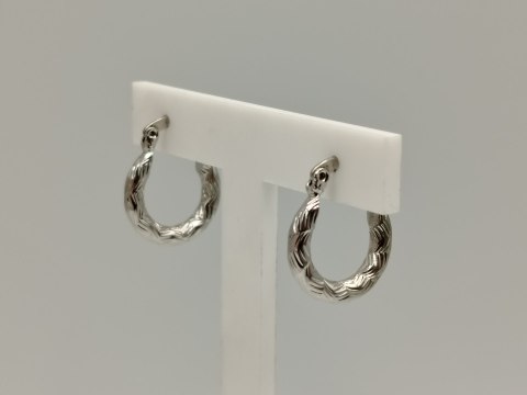 Piękne srebrne kolczyki damskie KOŁA małe wzorek - srebro 925 biżuteria