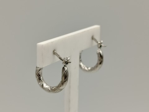 Piękne srebrne kolczyki damskie KOŁA małe wzorek - srebro 925 biżuteria