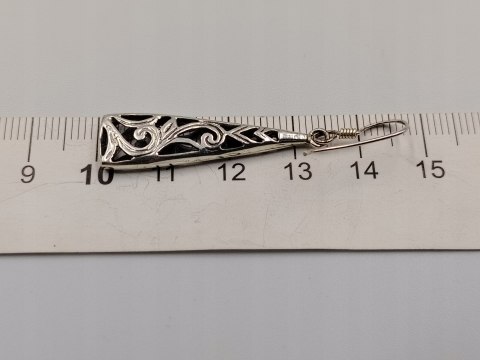 Piękne stare srebrne damskie kolczyki ażurowe srebro 925 biżuteria VINTAGE