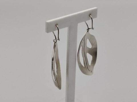 Piękne stare srebrne damskie kolczyki ażurowe srebro 925 biżuteria VINTAGE