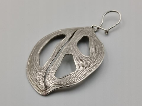 Piękne stare srebrne damskie kolczyki ażurowe srebro 925 biżuteria VINTAGE