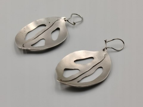 Piękne stare srebrne damskie kolczyki ażurowe srebro 925 biżuteria VINTAGE