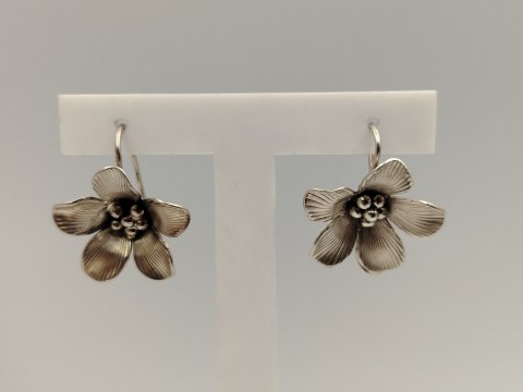 Piękne stare srebrne kolczyki damskie KWIAT srebro 925 biżuteria VINTAGE