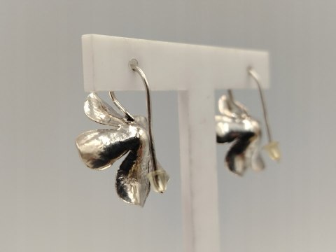 Piękne stare srebrne kolczyki damskie KWIAT srebro 925 biżuteria VINTAGE