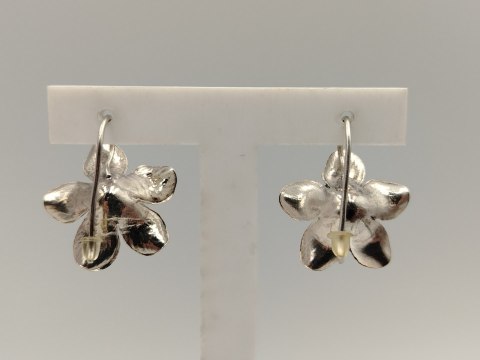 Piękne stare srebrne kolczyki damskie KWIAT srebro 925 biżuteria VINTAGE