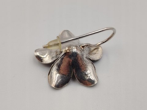 Piękne stare srebrne kolczyki damskie KWIAT srebro 925 biżuteria VINTAGE