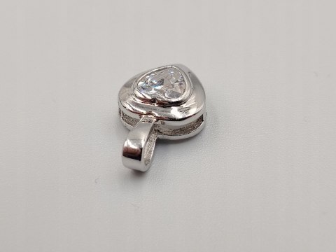 Piękny srebrny damski wisiorek/zawieszka SERCE cyrkonia srebro biżuteria