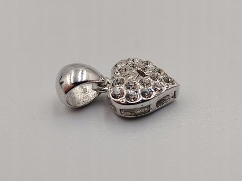 Piękny srebrny damski wisiorek/zawieszka SERCE cyrkonie srebro biżuteria