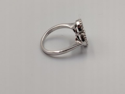 Piękny srebrny pierścionek ONYKS CZARNY KONICZYNA r. 9 srebro 925 biżuteria