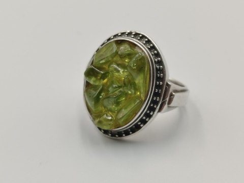 Piękny stary srebrny damski pierścionek OLIWIN r.19 biżuteria VINTAGE