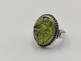 Piękny stary srebrny damski pierścionek OLIWIN r.19 biżuteria VINTAGE