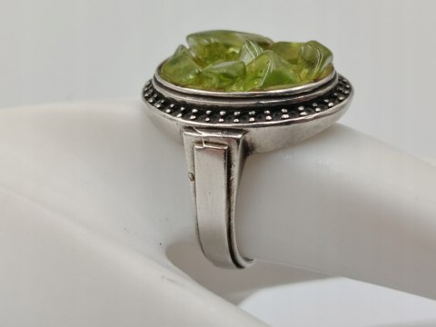 Piękny stary srebrny damski pierścionek OLIWIN r.19 biżuteria VINTAGE