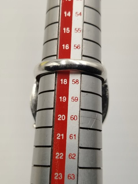 Piękny stary srebrny damski pierścionek PIASEK PUSTYNI r.17 srebro VINTAGE