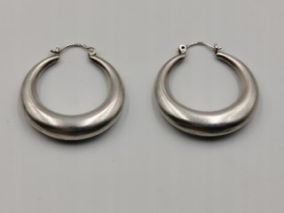 Stare piękne damskie srebrne kolczyki duże KOŁA srebro VINTAGE biżuteria