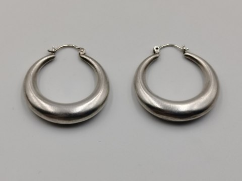 Stare piękne damskie srebrne kolczyki duże KOŁA srebro VINTAGE biżuteria