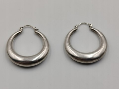 Stare piękne damskie srebrne kolczyki duże KOŁA srebro VINTAGE biżuteria
