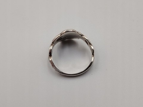 Stary piękny srebrny damski pierścionek LADY r.9 srebro biżuteria VINTAGE