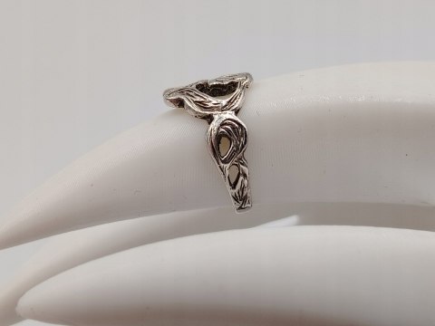 Stary piękny srebrny damski pierścionek LADY r.9 srebro biżuteria VINTAGE