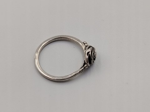 Stary piękny srebrny damski pierścionek RÓŻA r.16 srebro biżuteria VINTAGE