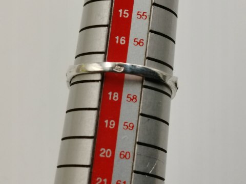 Stary srebrny ażurowy filigranowy pierścionek/obrączka r.17 srebro VINTAGE