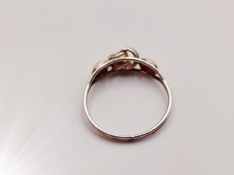 Stary srebrny damski pierścionek/obrączka r.16 srebro VINTAGE biżuteria