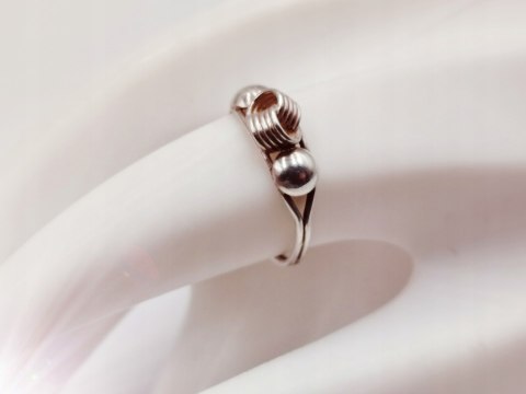 Stary srebrny damski pierścionek/obrączka r.16 srebro VINTAGE biżuteria