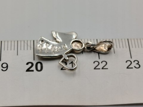 Stary srebrny damski wisiorek/zawieszka ANIOŁ srebro 925 biżuteria VINTAGE