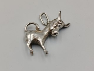 Stary srebrny damski wisiorek/zawieszka OSIOŁ srebro 925 biżuteria VINTAGE