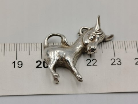 Stary srebrny damski wisiorek/zawieszka OSIOŁ srebro 925 biżuteria VINTAGE