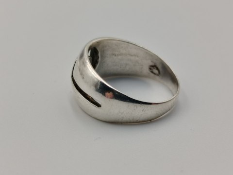 Stary srebrny pierścionek/obrączka ażurowa ŚLIMAK r. 11 srebro VINTAGE