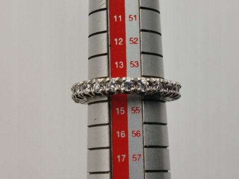 Bajeczny srebrny damski pierścionek CYRKONIE r. 14 srebro 925 biżuteria