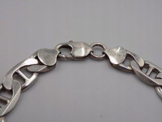 Piękna srebrna męska bransoletka wzór GUCCI srebro 925 - 26,43 g. biżuteria