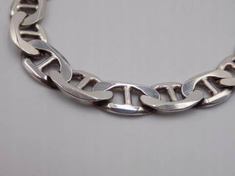 Piękna srebrna męska bransoletka wzór GUCCI srebro 925 - 26,43 g. biżuteria