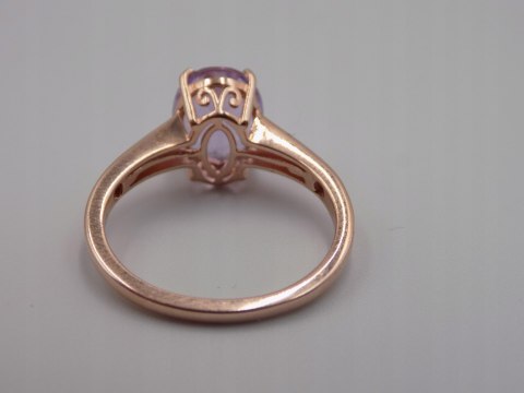 Piękny damski srebrny, pozłacany pierścionek CYRKONIA roz. 23 biżuteria