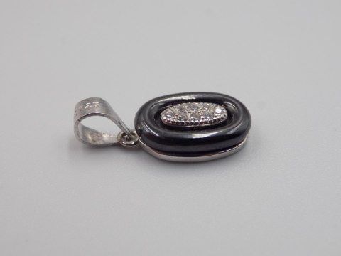 Piękny srebrny damski wisiorek/zawieszka CYRKONIE biżuteria srebro 925