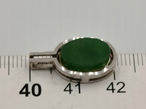 Piękny srebrny damski wisiorek/zawieszka JADEIT biżuteria srebro 925