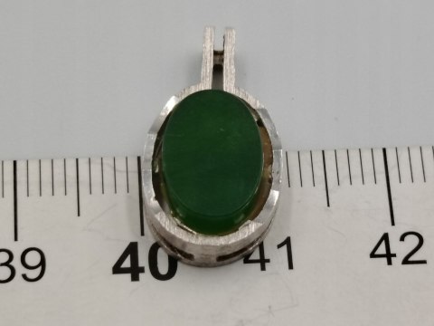 Piękny srebrny damski wisiorek/zawieszka JADEIT biżuteria srebro 925